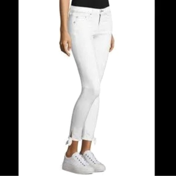 MSRP $225 Rag & Bone White Stevie Capri Jeans Size 32 - Picture 4 of 14